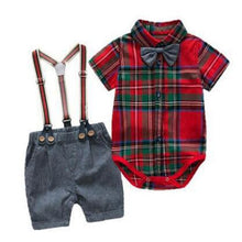 Load image into Gallery viewer, 2019 Summer Baby Boys Clothes Set 100% Cotton T-Shirts+Pants 2Pcs Wedding Birthday Baptism Clothing Suit Kids Child Outfits
