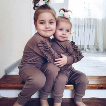 Load image into Gallery viewer, LOOZYKIT Newborn Baby Girls Ruffle T-Shirt Tops Pants Leggings 2Pcs Outfits Set Clothes Long Sleeve Autumn Winter Warm Clothing