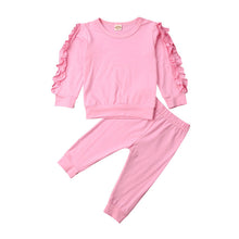 Load image into Gallery viewer, LOOZYKIT Newborn Baby Girls Ruffle T-Shirt Tops Pants Leggings 2Pcs Outfits Set Clothes Long Sleeve Autumn Winter Warm Clothing
