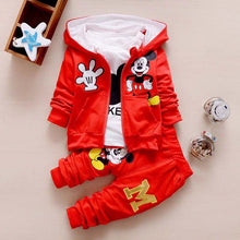 Load image into Gallery viewer, Autumn 3pcs Baby Clothes Sets For Baby Girl Boy Clothes Suits Kids Clothing Cotton Tshirt Trousers Vest Active Children Spring