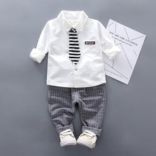 Load image into Gallery viewer, Autumn Infant Clothing Suit Baby Boys Clothes Formal Party Newborn Baby Boy Clothing Sets Tie Shirt + Pants Outfits Set 0-4 Year