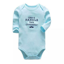 Load image into Gallery viewer, Baby Bodysuits and Baby pants suit O-neck Long Sleeved Clothing girl bibs Child Garment Toddler Underwear pant Infant Clothes