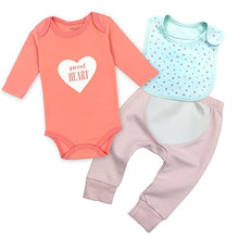 Load image into Gallery viewer, Baby Bodysuits and Baby pants suit O-neck Long Sleeved Clothing girl bibs Child Garment Toddler Underwear pant Infant Clothes