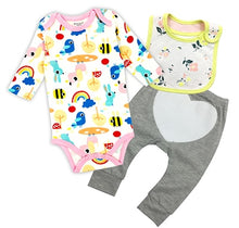 Load image into Gallery viewer, Baby Bodysuits and Baby pants suit O-neck Long Sleeved Clothing girl bibs Child Garment Toddler Underwear pant Infant Clothes