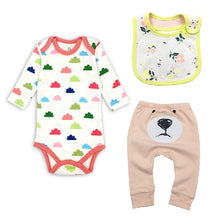 Load image into Gallery viewer, Baby Bodysuits and Baby pants suit O-neck Long Sleeved Clothing girl bibs Child Garment Toddler Underwear pant Infant Clothes