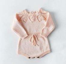 Load image into Gallery viewer, Baby Girl's knit Rompers Long Sleeve Wool Knitted Rompers Baby Princess Triangle Jumpsuit Toddler Kid's Autumn Winter Clothing