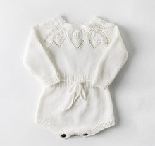 Load image into Gallery viewer, Baby Girl's knit Rompers Long Sleeve Wool Knitted Rompers Baby Princess Triangle Jumpsuit Toddler Kid's Autumn Winter Clothing