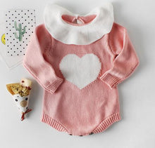 Load image into Gallery viewer, Baby Girl's knit Rompers Long Sleeve Wool Knitted Rompers Baby Princess Triangle Jumpsuit Toddler Kid's Autumn Winter Clothing