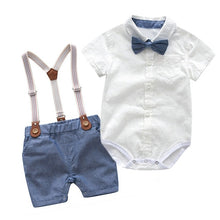 Load image into Gallery viewer, 2019 Summer Baby Boys Clothes Set 100% Cotton T-Shirts+Pants 2Pcs Wedding Birthday Baptism Clothing Suit Kids Child Outfits
