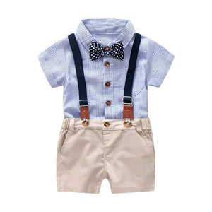 2019 Summer Baby Boys Clothes Set 100% Cotton T-Shirts+Pants 2Pcs Wedding Birthday Baptism Clothing Suit Kids Child Outfits