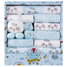 Load image into Gallery viewer, 18 piece/lot Newborn Baby Girl Clothes 100% Cotton Infant Baby Girl Summer Clothes Soft Baby Boys Clothing Newborn Hat Bibs
