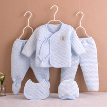 Load image into Gallery viewer, 5Pcs/set Newborn Baby Cotton Clothes Set Infant Baby Girls Boys Warm Thickening Underwear Suit Toddler Outfit for New Born Gifts
