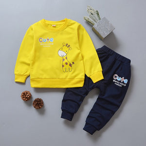 Autumn 3pcs Baby Clothes Sets For Baby Girl Boy Clothes Suits Kids Clothing Cotton Tshirt Trousers Vest Active Children Spring