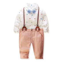 Load image into Gallery viewer, New baby boy clothes gentleman baby clothing set shirt with tie+ coat+pant newborn baby clothes
