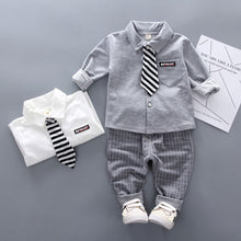 Load image into Gallery viewer, Autumn Infant Clothing Suit Baby Boys Clothes Formal Party Newborn Baby Boy Clothing Sets Tie Shirt + Pants Outfits Set 0-4 Year
