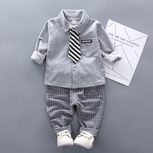 Load image into Gallery viewer, Autumn Infant Clothing Suit Baby Boys Clothes Formal Party Newborn Baby Boy Clothing Sets Tie Shirt + Pants Outfits Set 0-4 Year
