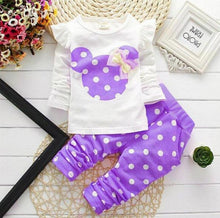 Load image into Gallery viewer, Girls Clothing Sets 2019 Winter Girls Clothes Set T-shirt+pants 2 pcs Kids Clothes Girl Sport Suit Children Clothes 6M-24M
