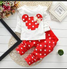 Load image into Gallery viewer, Girls Clothing Sets 2019 Winter Girls Clothes Set T-shirt+pants 2 pcs Kids Clothes Girl Sport Suit Children Clothes 6M-24M
