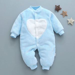 Winter baby boys girls clothing leopard Fleece jumpsuit set for newborn baby boy girl outfits overalls rompers coat clothes sets