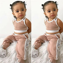 Load image into Gallery viewer, Summer 2pcs Outfits 2019 Pudcoco Newborn Infant Baby Girl Clothes Crop Tops Vest Long Pants Tracksuits baby girl Clothing
