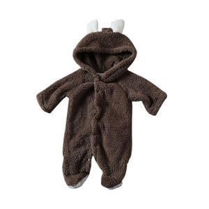 Baby Rompers Autumn Winter Warm Newborn Baby Girl Clothes Set Cute 3D Bear Ear Jumpsuit Baby Boy Clothes Set Baby Clothing Sets