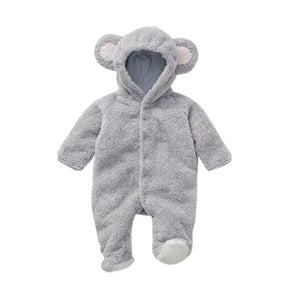 Baby Rompers Autumn Winter Warm Newborn Baby Girl Clothes Set Cute 3D Bear Ear Jumpsuit Baby Boy Clothes Set Baby Clothing Sets