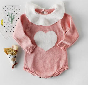 Baby Girl's knit Rompers Long Sleeve Wool Knitted Rompers Baby Princess Triangle Jumpsuit Toddler Kid's Autumn Winter Clothing